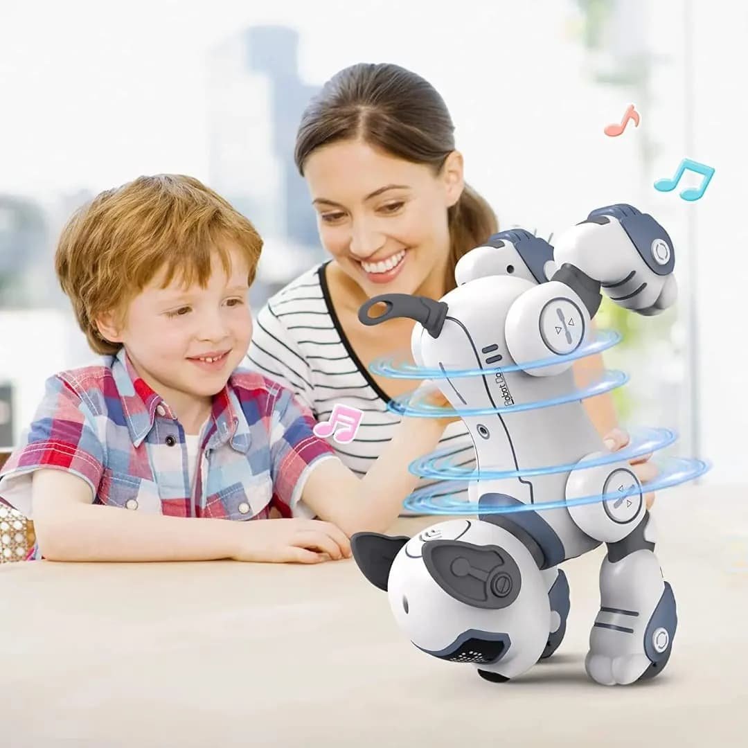 Perro robot inteligente con control remoto Gris - Image 11
