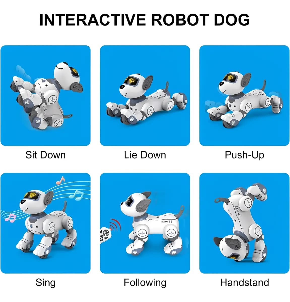 Perro robot inteligente con control remoto Gris - Image 8