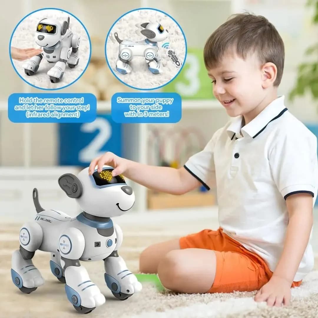 Perro robot inteligente con control remoto Gris - Image 6