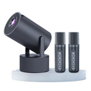 Proyector HY300 Pro KTV con micrófono 4K Android 11 Wifi BT5.0 Video en casa